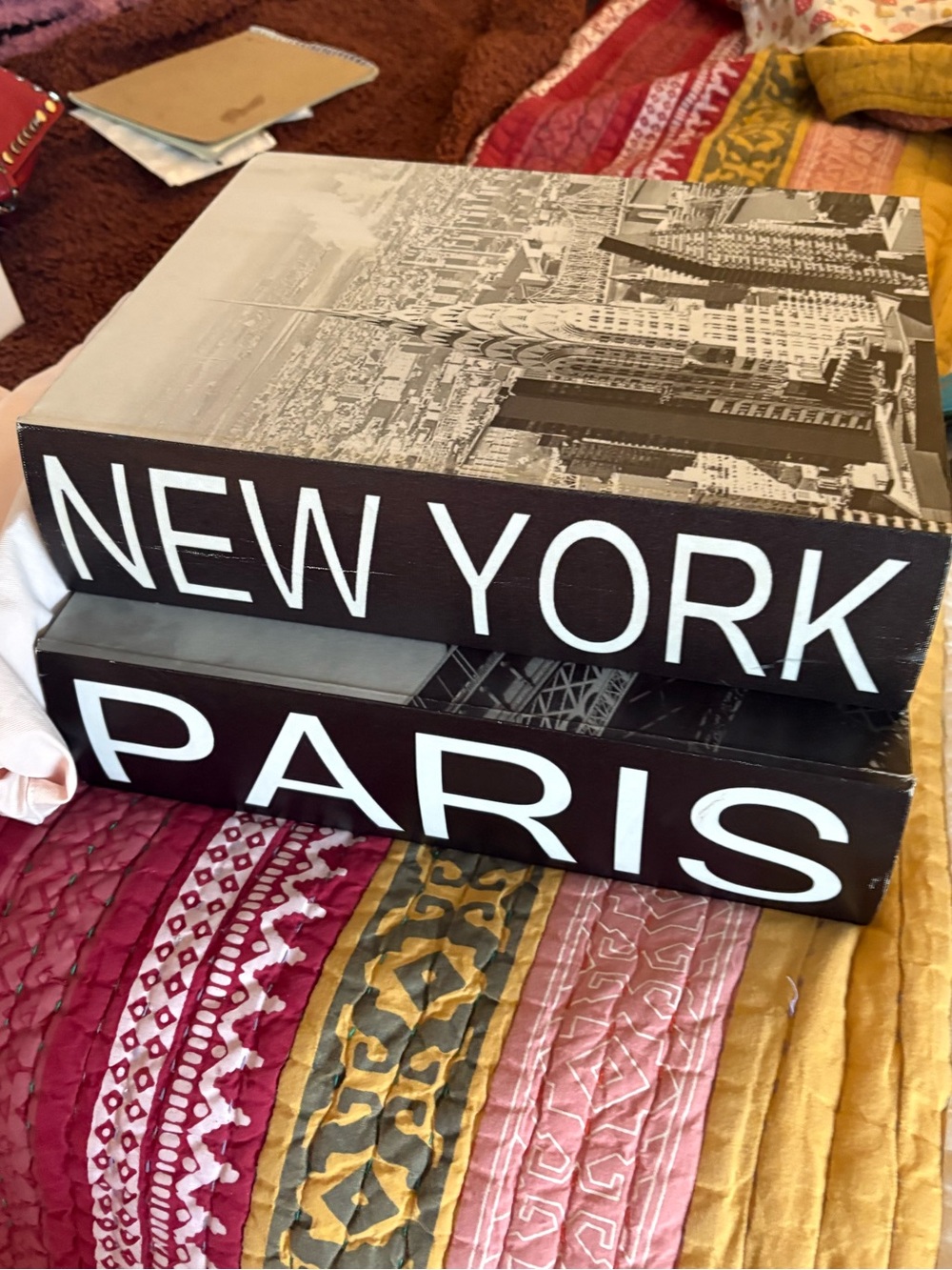 Z Gallerie Black and White New York & Paris Decorative Book Box Set